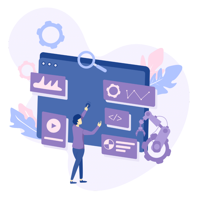 Illustration of keyword research in SEO strategy, highlighting short-tail and long-tail keyword optimization.